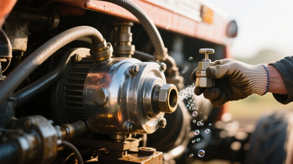 bleeding tractor hydraulic system