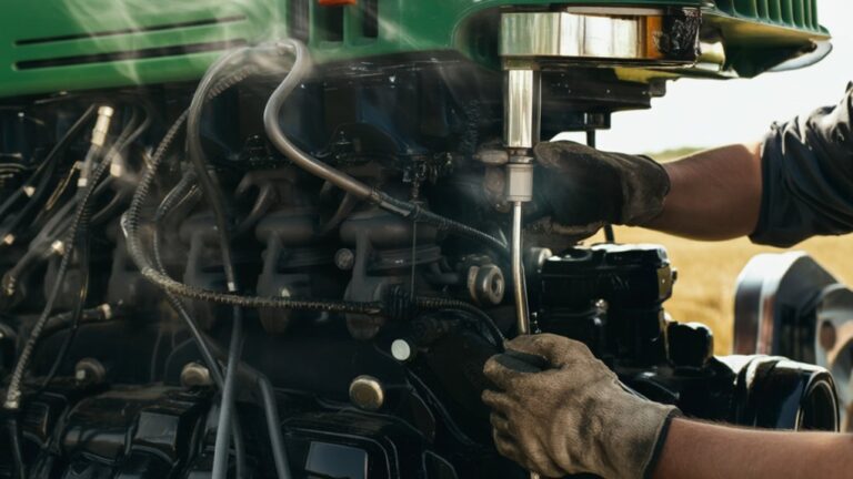 check hydraulic fluid safely