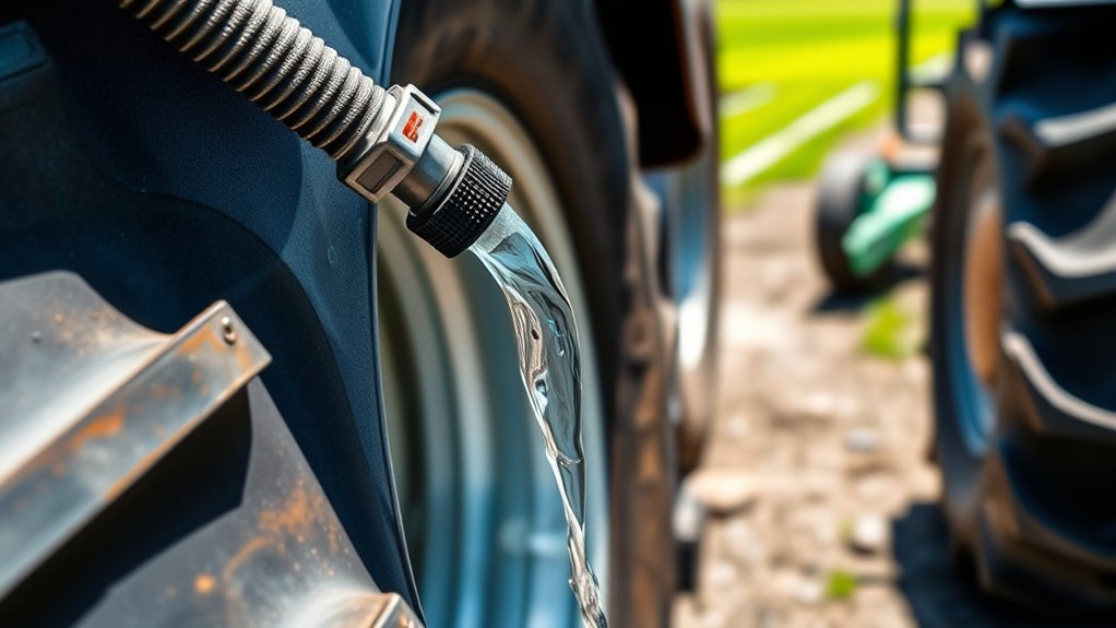 filling tractor tires safely