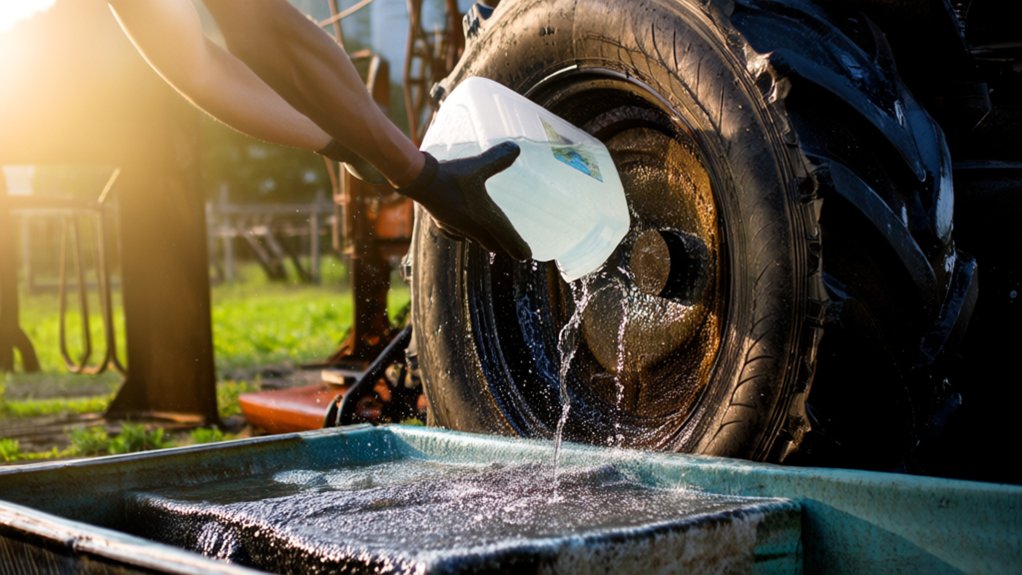 filling tractor tires with water