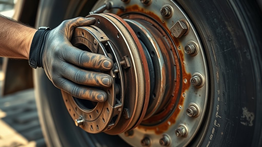 inspect brake components carefully
