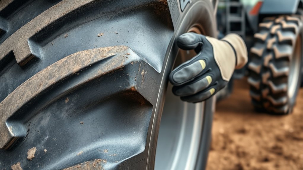 inspect tires for cracks