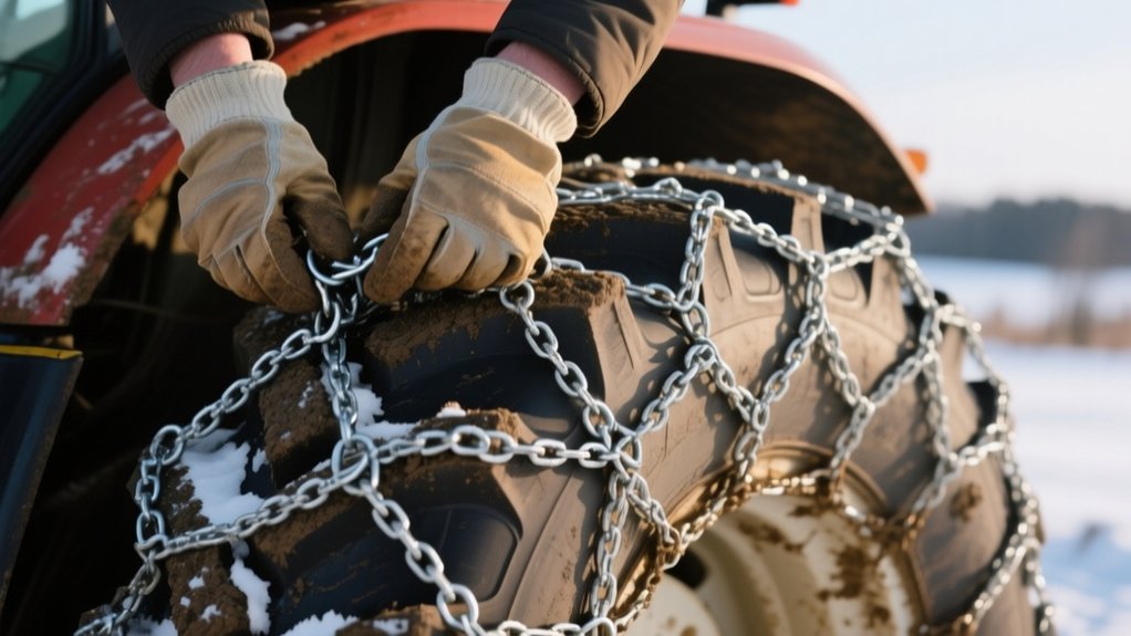 installing tractor tire chains