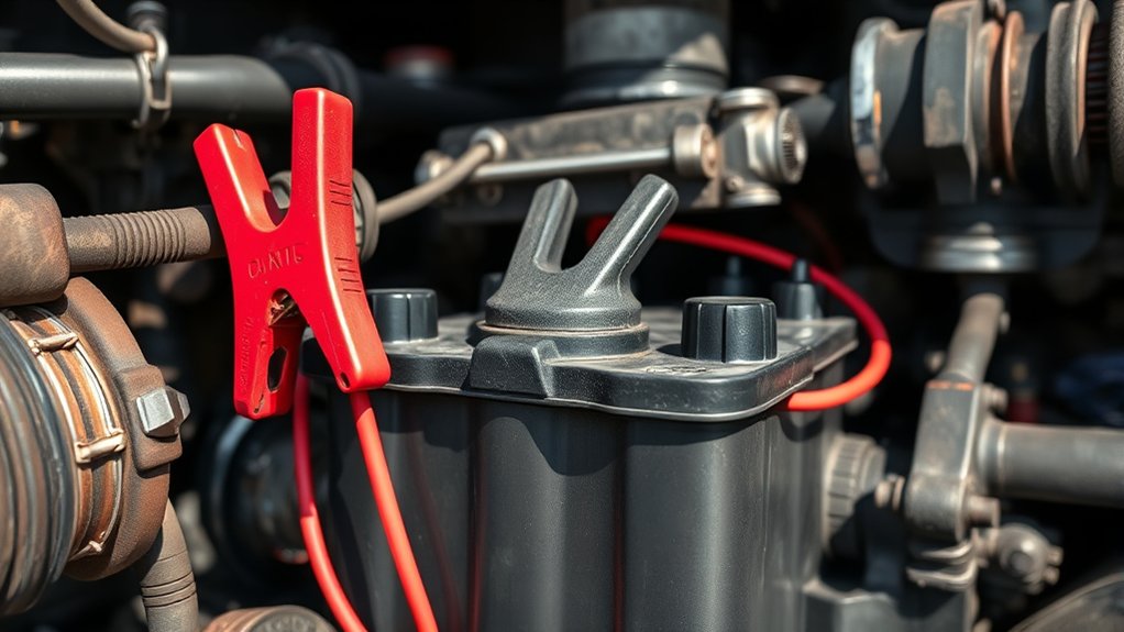 locate and clean battery terminals