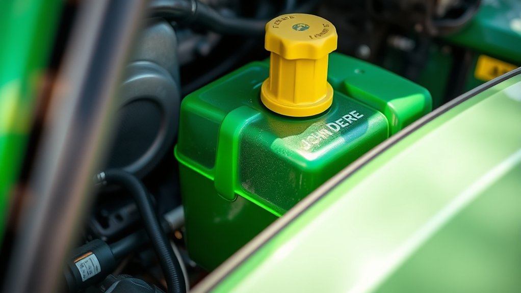 locate hydraulic fluid reservoir