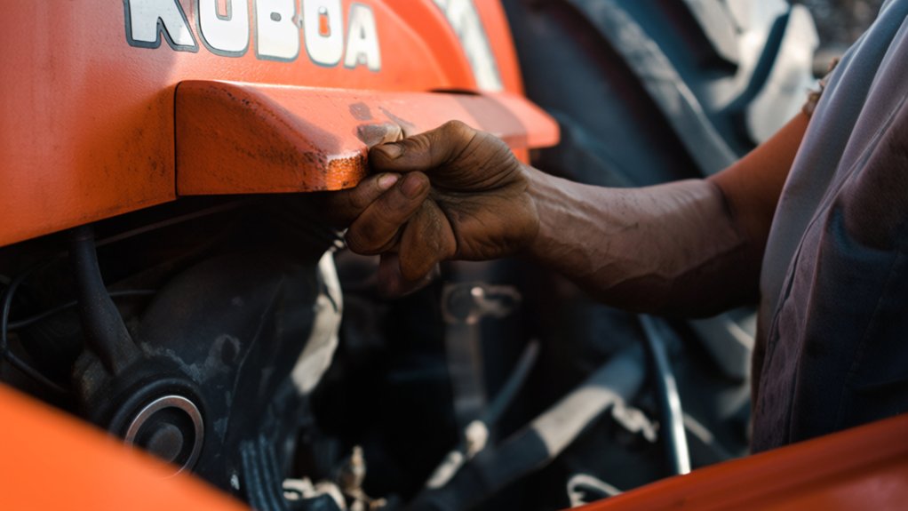 opening kubota tractor hood