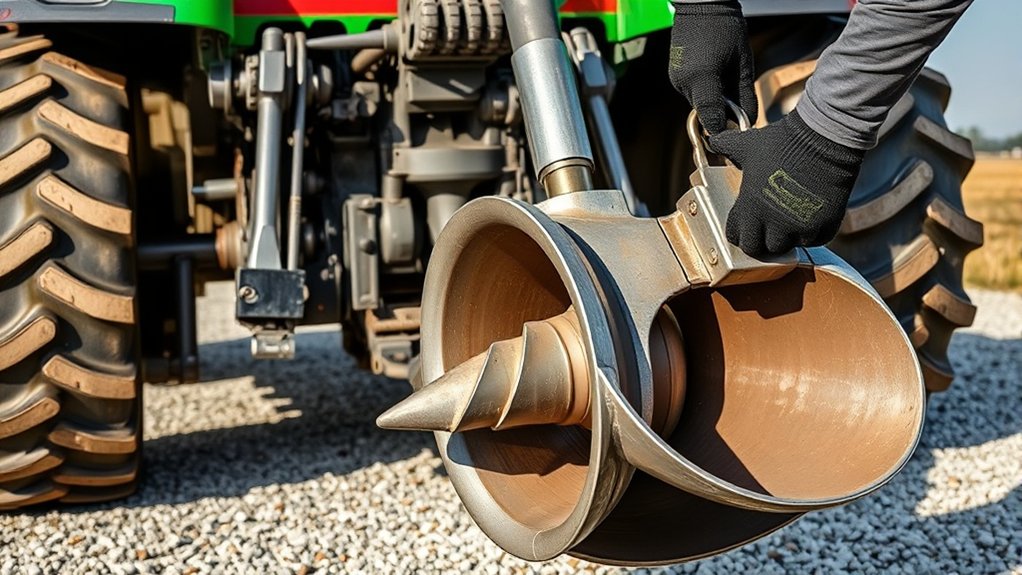prepare tractor and auger