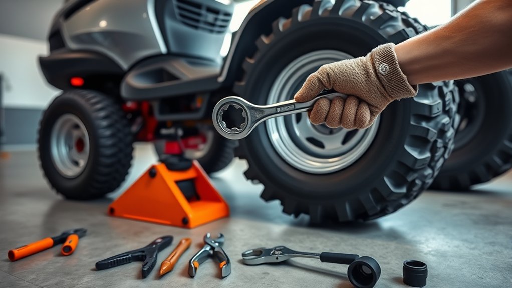 prepare tractor and tools