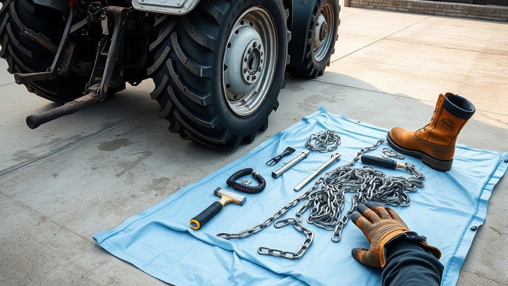 prepare tractor safely first