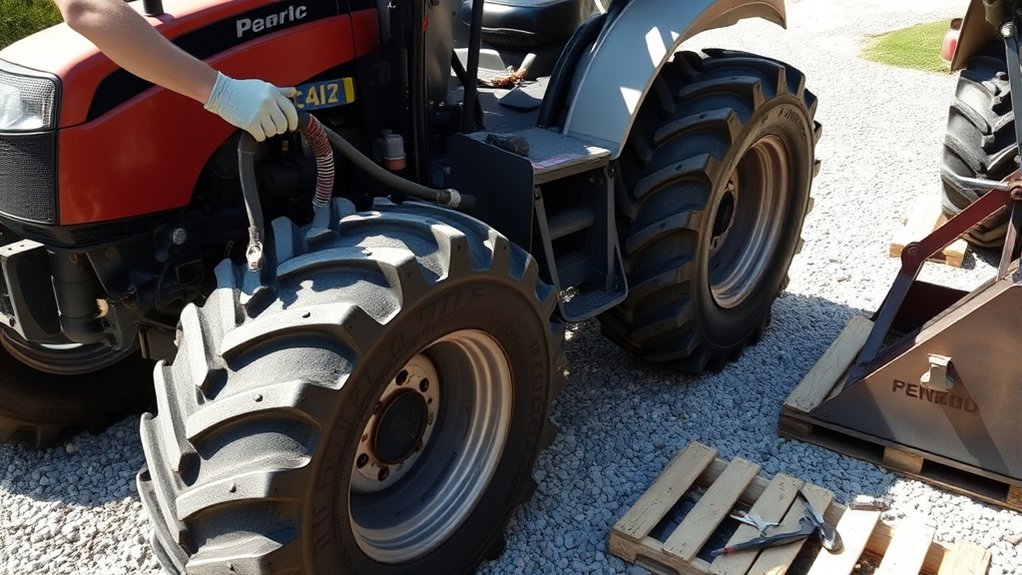 prepare tractor safely first