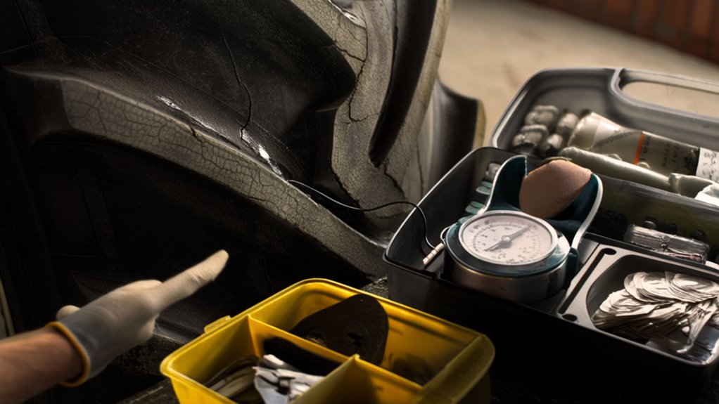 repairing tractor tire cracks