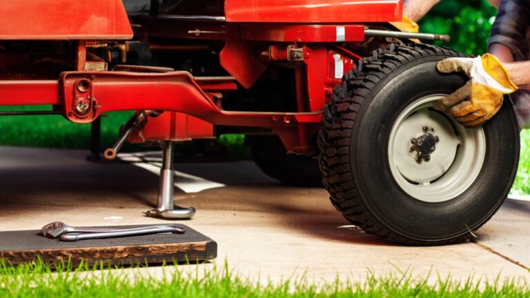 replacing lawn tractor tire