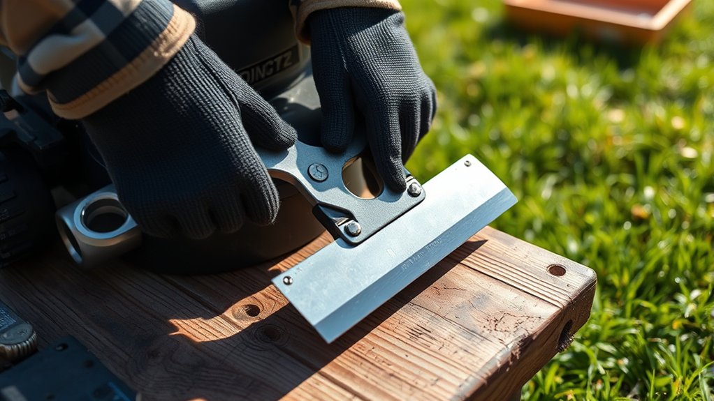 securely remove lawn mower blade