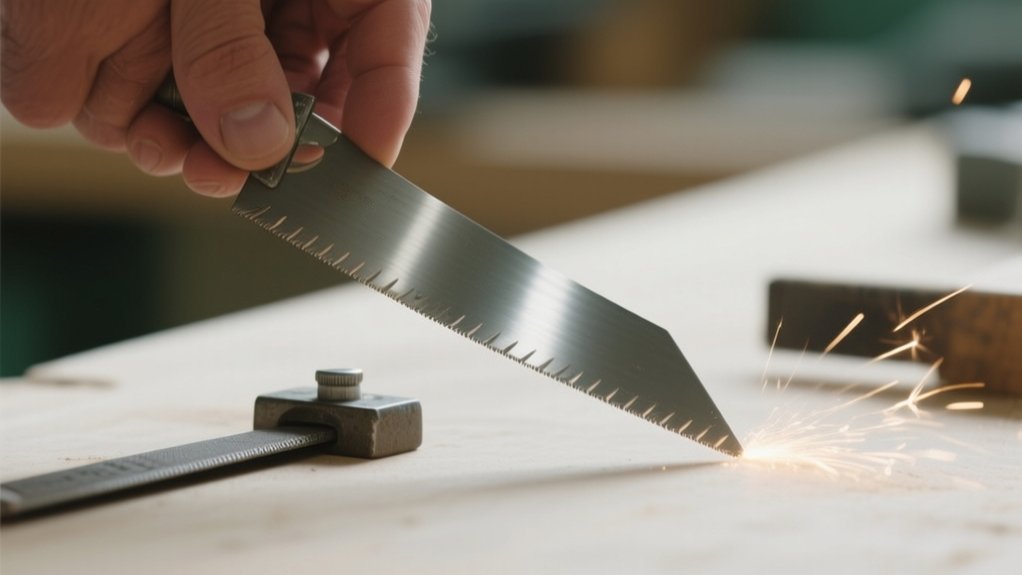 sharpen mower blade easily