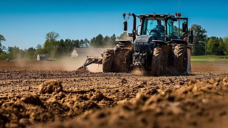 tractor leveling land steps