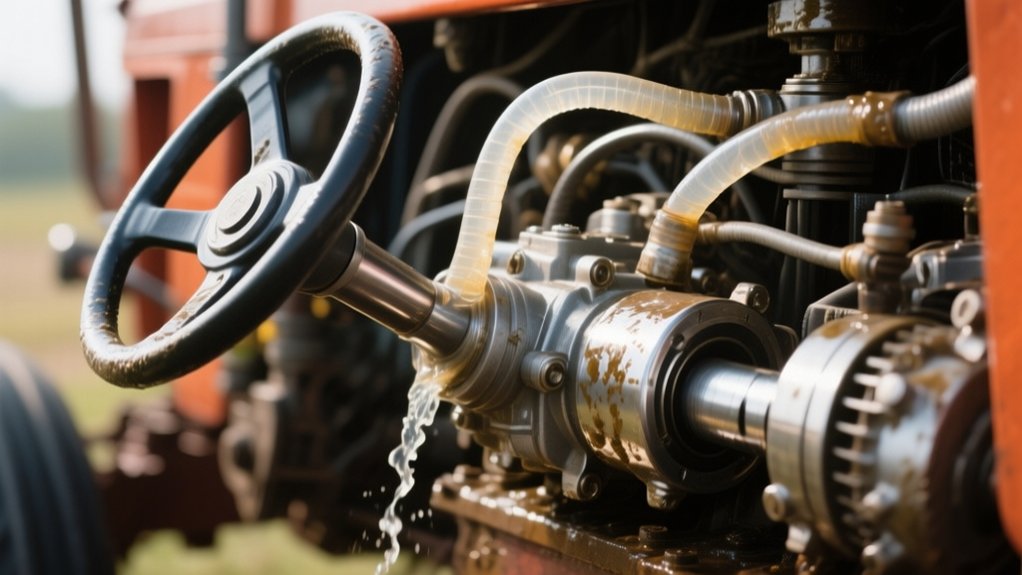 tractor steering system operation
