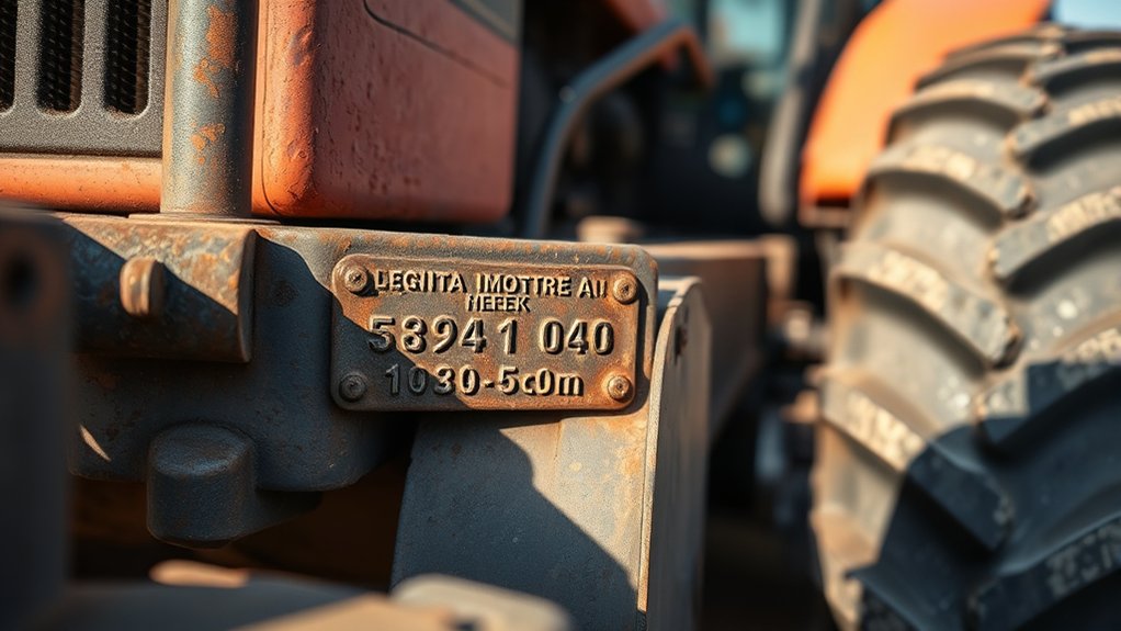 tractors have vin numbers